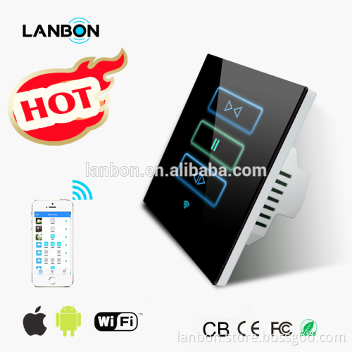 Lanbon smart home wifi curtain switch App and RF remote controller control at same time